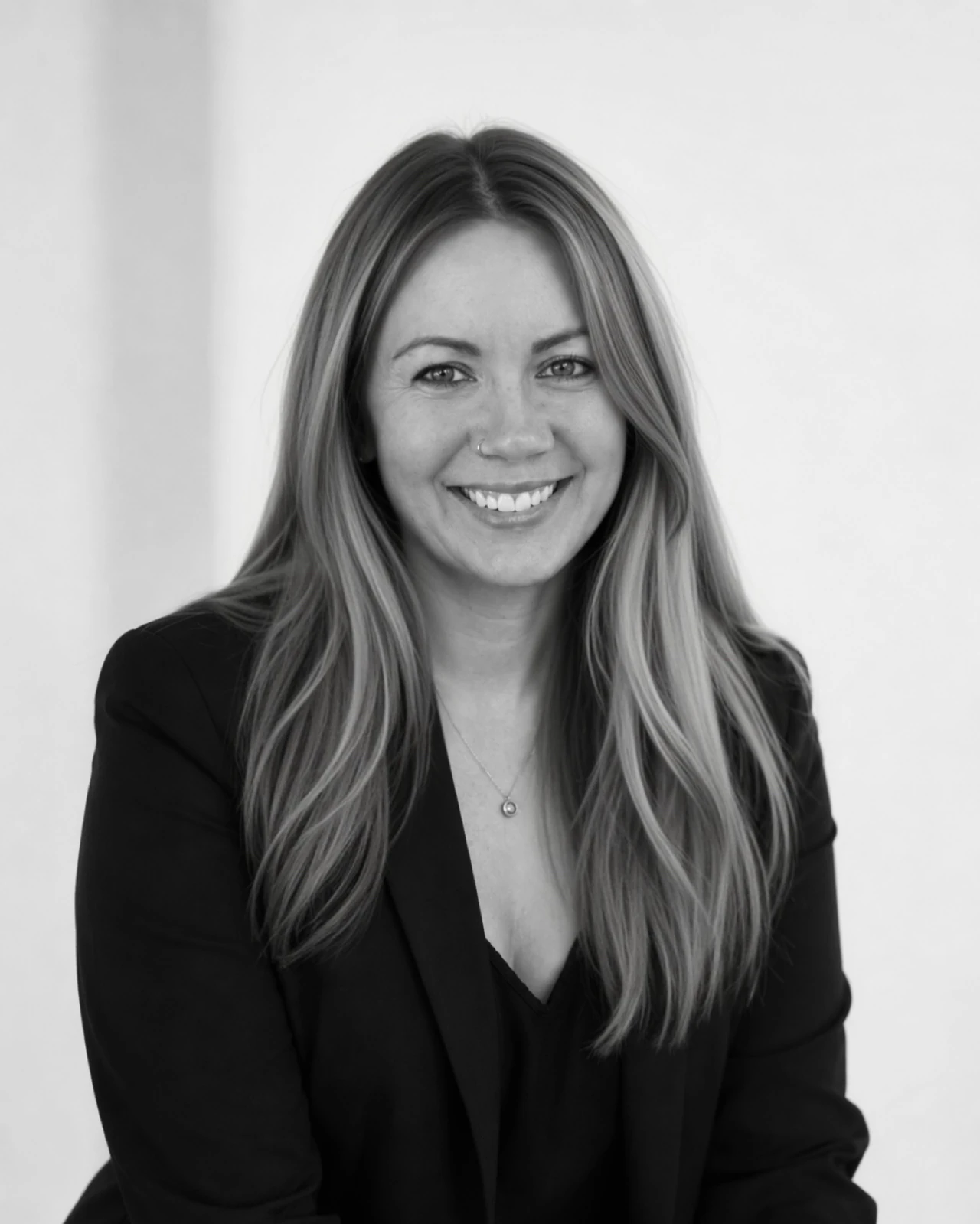 Black and white portrait of Brittanie Abernathy