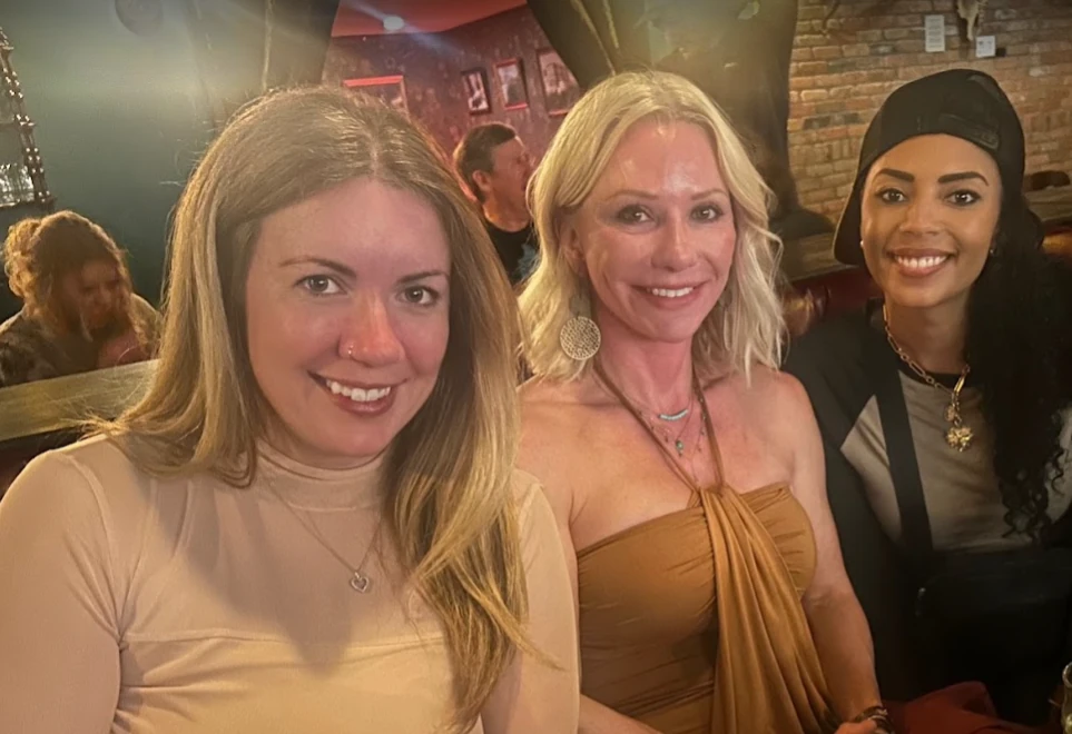 Brittanie with colleagues at a work event